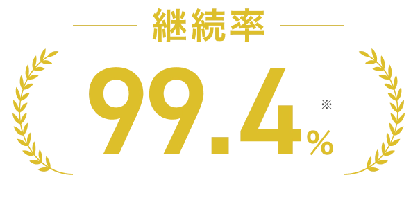 継続率99.4％※